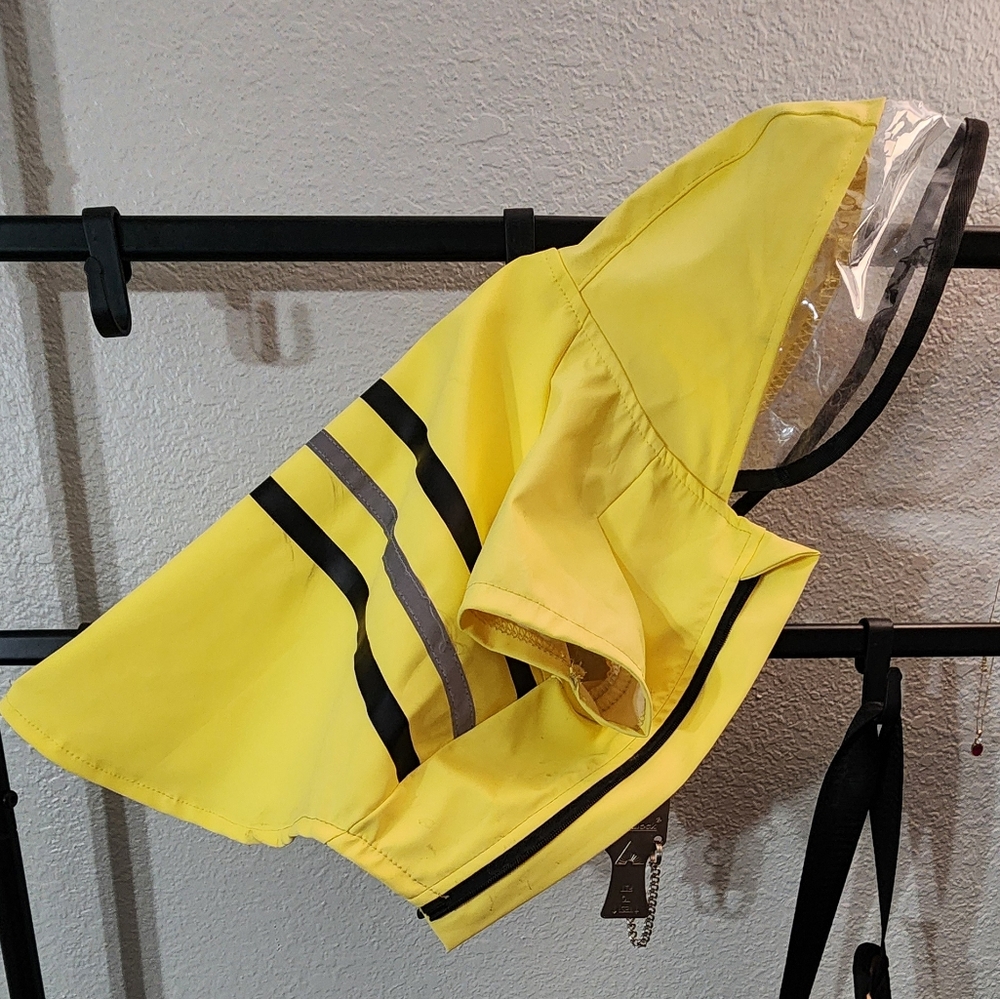 YOULY The Nature Lover Yellow Dog Raincoat, Medium